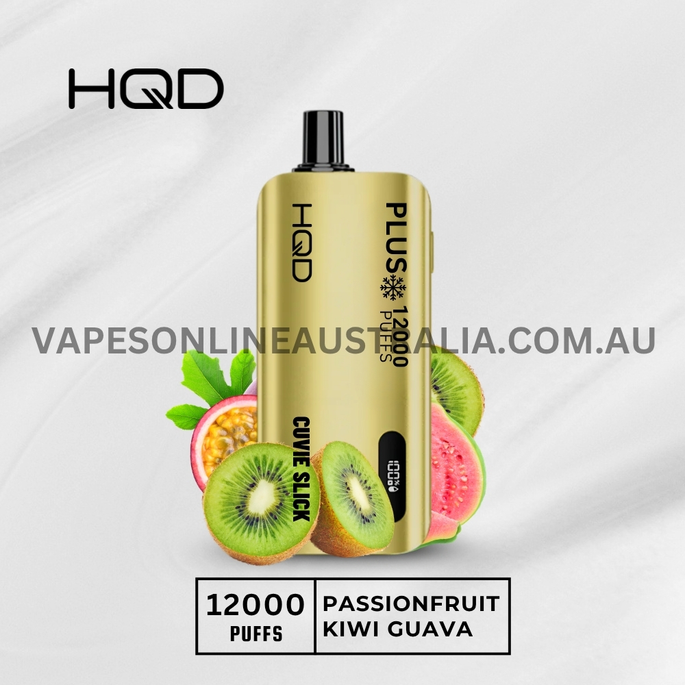 HQD Cuvie Slick Plus 12000 Puffs Passionfruit Kiwi Guava HQD Cuvie Slick Plus 12000 Puffs Passionfruit Kiwi Guava