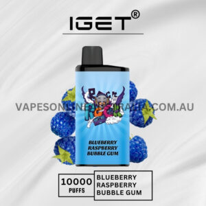 IGET Bar Pro 10000 Puffs Blueberry Raspberry Bubble Gum