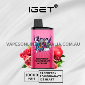 IGET Bar Pro 10000 Puffs Raspberry Pomegranate Ice Blast